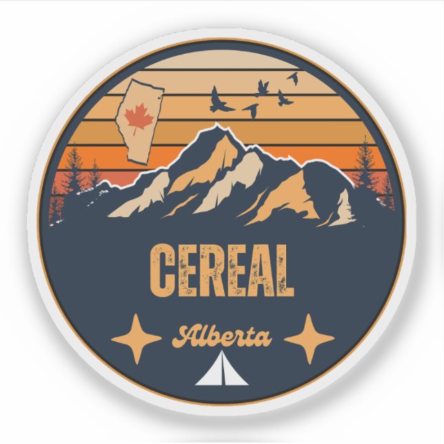 Pegatina Cereal, Alberta (Anverso)