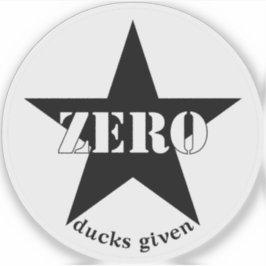 Pegatina Cero Patos Dada Estrella (negro)