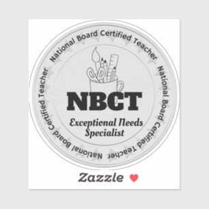 Pegatina Cert NBCT Profesor Especialista en Necesidades Exc