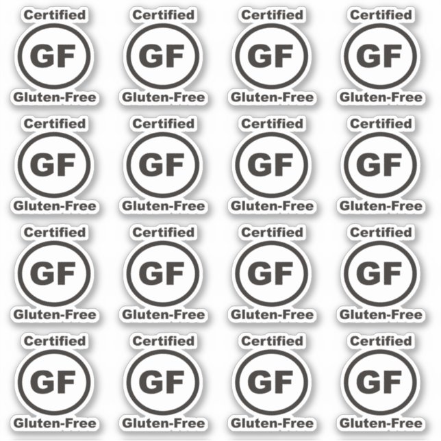 Pegatina Certificación Gluten Free (Anverso)