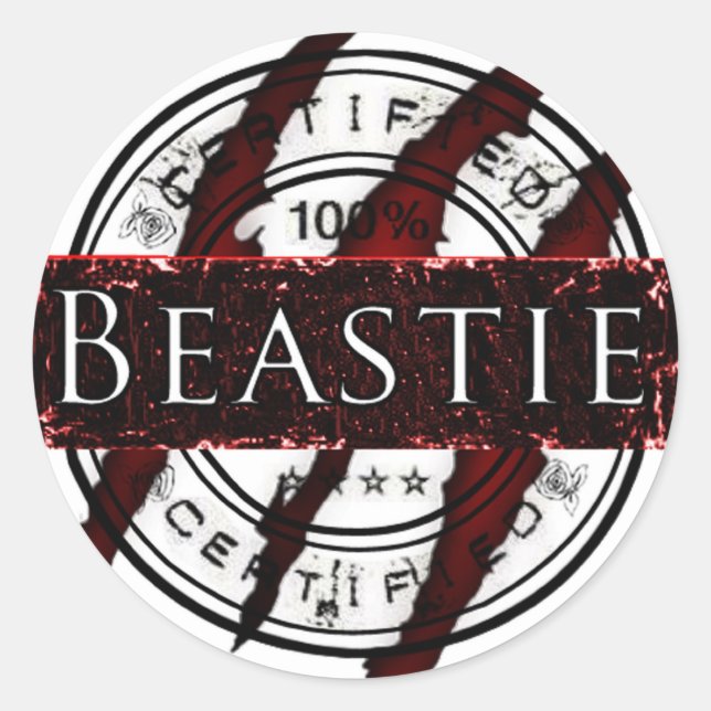 Pegatina certificado de Beastie (Anverso)