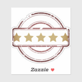 pegatina certificado de calificación de 5 estrella