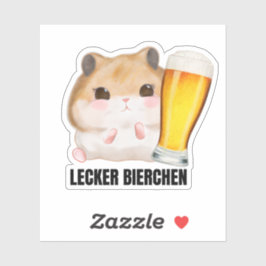 Pegatina Cerveza Sabrosa X Hamster Triste Meme Cerveza de T