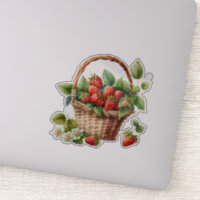 Cesta cutánea llena de fresas