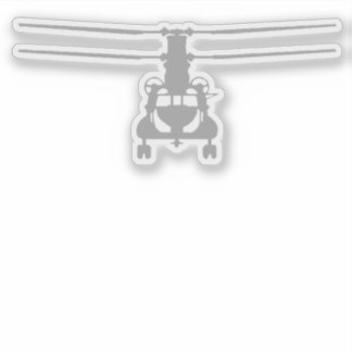 Pegatina CH-47 Chinook Vista Frontal Gris