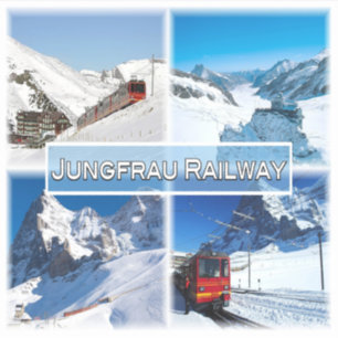 Pegatina CH Suiza - Ferrocarril Jungfrau -