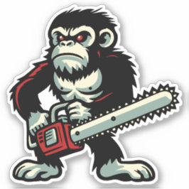 Pegatina Chainsaw Chimp