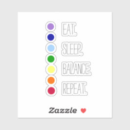 Pegatina Chakra Vinyl simple de equilibrio de sueñ