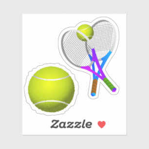 Pegatina Chaquetas de tenis y bolas de tenis