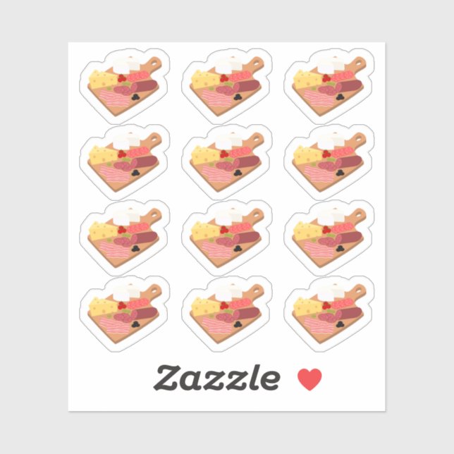 Pegatina Charcuterie Bandeja De Queso Bujo Planificador (Hoja)