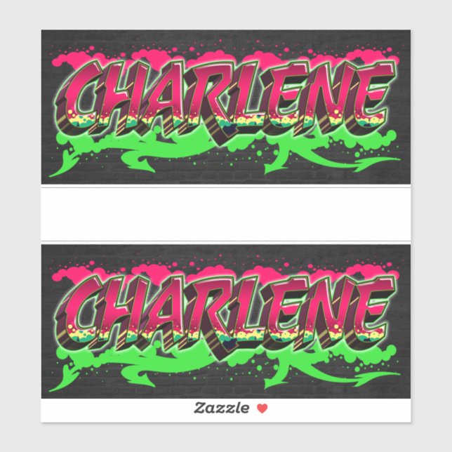 Pegatina Charlene Vorname Name Graffiti Aufkleber Sticker (Hoja)