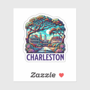 Pegatina Charleston Ciudad Carolina del Sur EE. UU.