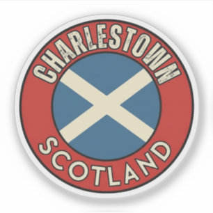Pegatina Charlestown, Escocia