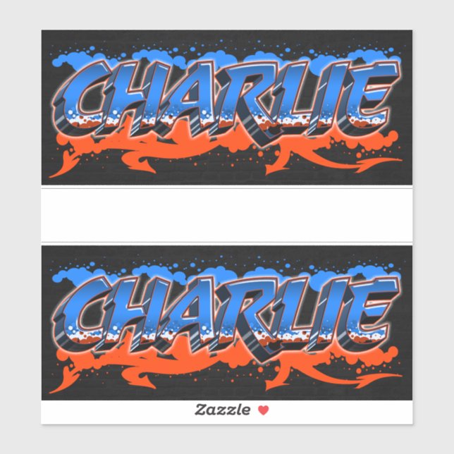 Pegatina Charlie Vorname Name Graffiti Aufkleber Sticker (Hoja)