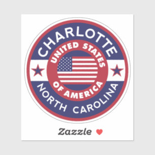 Pegatina CHARLOTTE, Carolina del Norte
