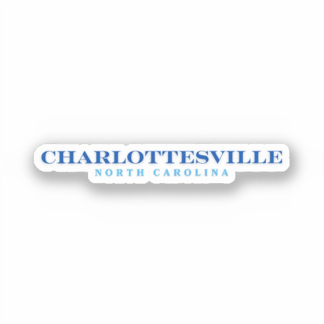 Pegatina Charlottesville Carolina del Norte (Anverso)