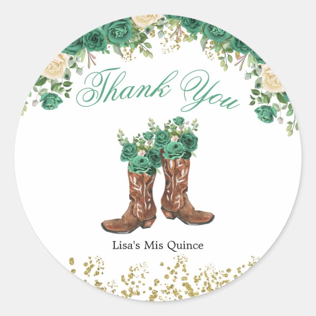 Pegatina Charra Mis Quince (Anverso)