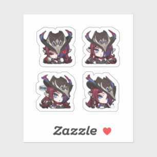 Pegatina Chasca Genshin Impact 4 unidades Hoja de Stickers