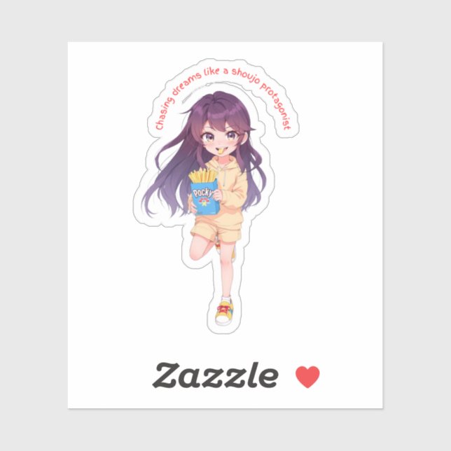 Pegatina Chasing Dreams Like a Shoujo Protagonist- anime (Hoja)