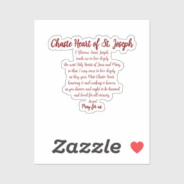 Pegatina Chaste Heart Prayer Vinyl Sticker