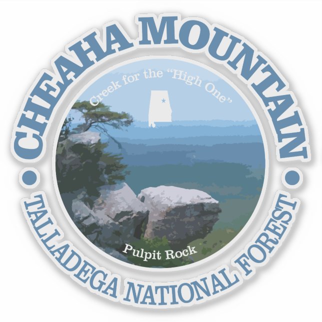 Pegatina Cheaha Mountain (Anverso)
