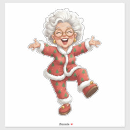 Pegatina Cheerful Christmas Grandma Holiday Celebrations