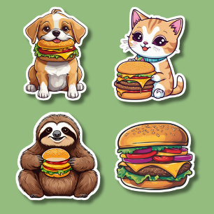 Pegatina Cheeseburger Chews impermeable