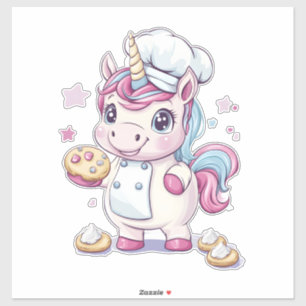 Pegatina Chef Panadero Unicornio (1)