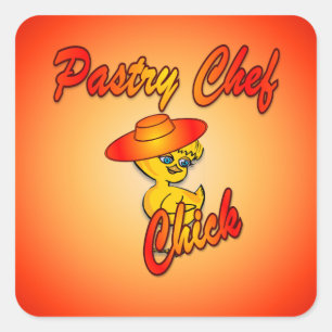 Pegatina Chef pastelero Chef Chick #5