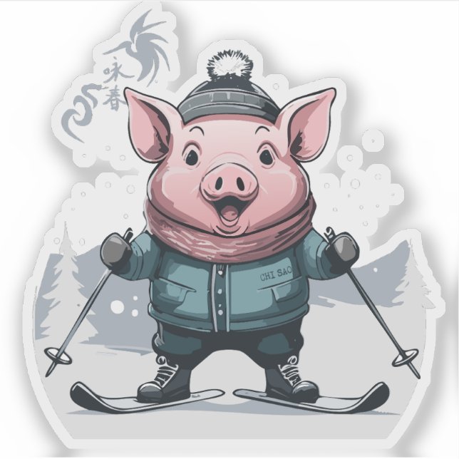 Pegatina Chi Sao Ski Sau (Anverso)