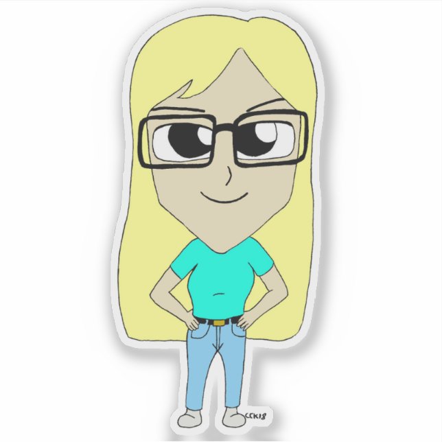 Pegatina chibi (Anverso)