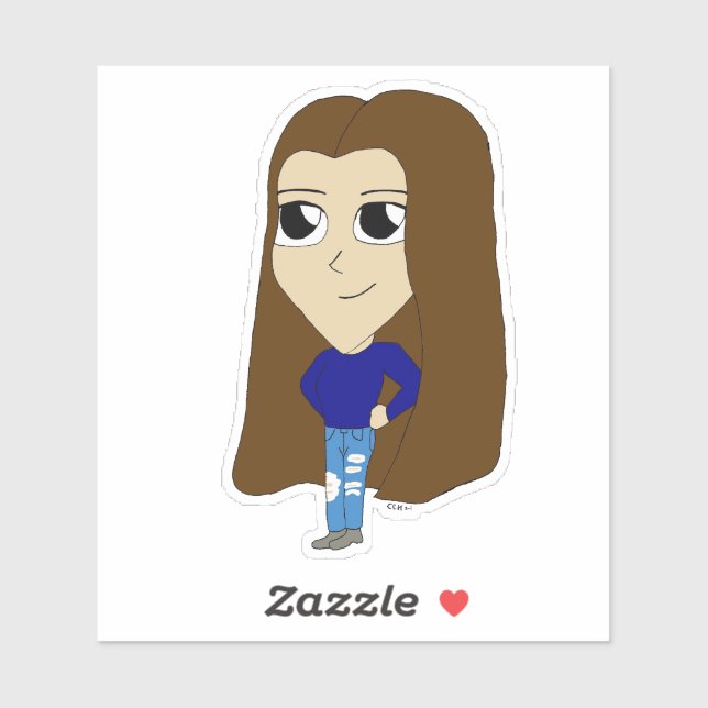 Pegatina chibi (Hoja)