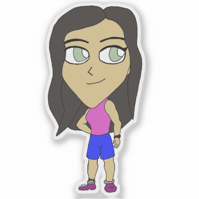 Pegatina chibi (Anverso)