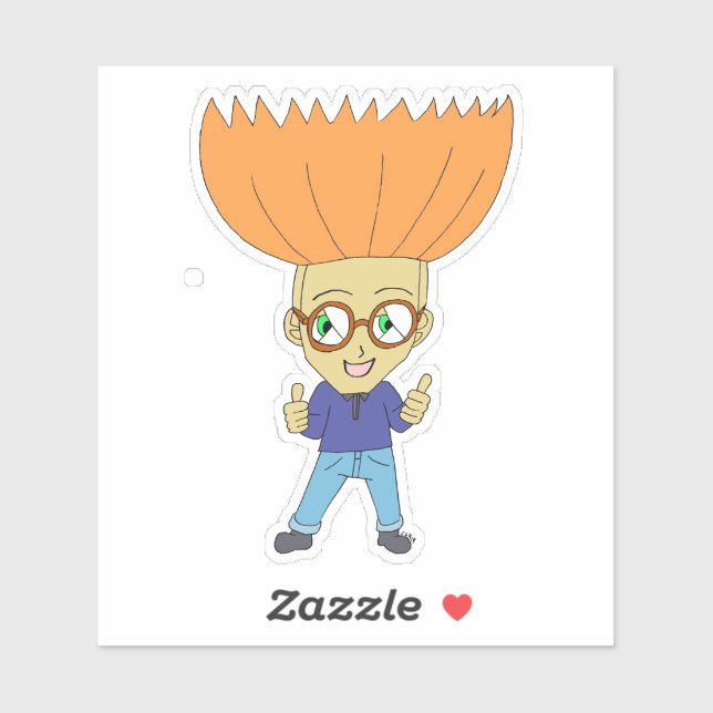 Pegatina chibi (Hoja)