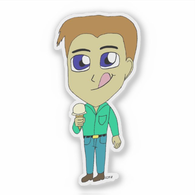 Pegatina chibi (Anverso)