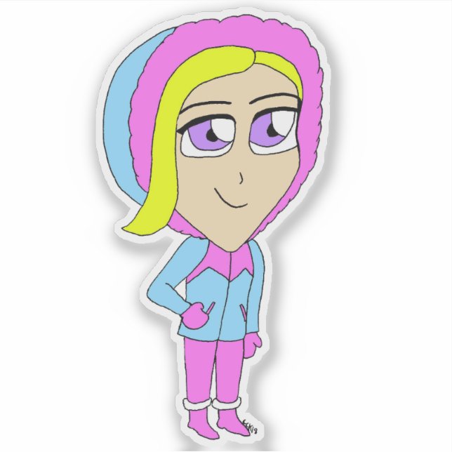 Pegatina chibi (Anverso)