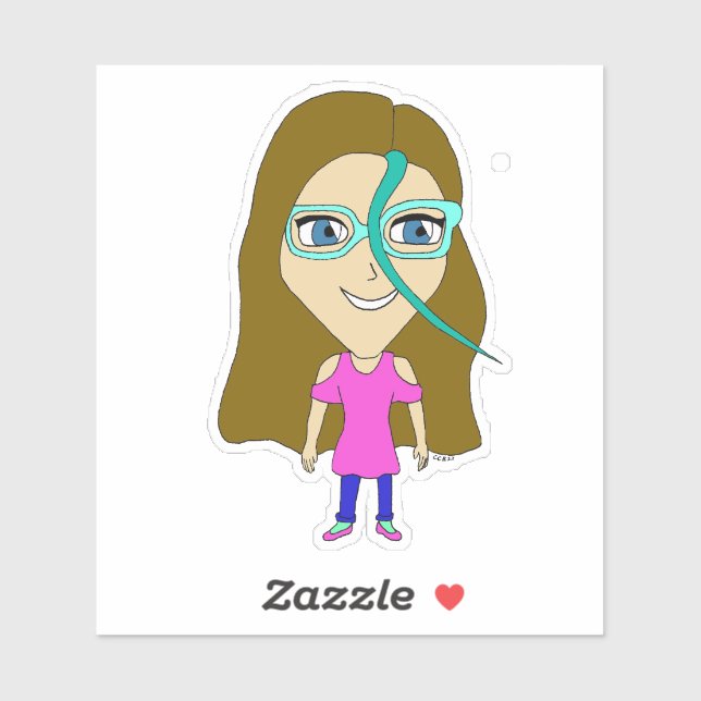 Pegatina chibi (Hoja)