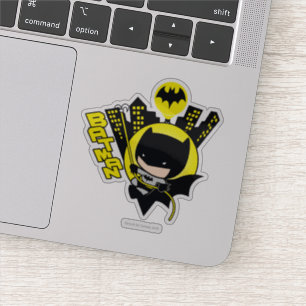 Pegatina Chibi Batman Escalando La Ciudad