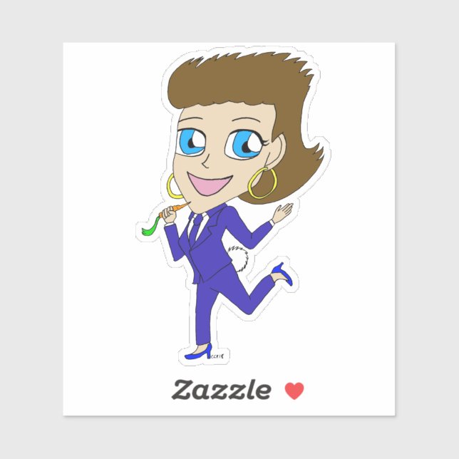 Pegatina chibi bunny tail (Hoja)