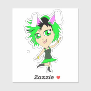 Pegatina chibi bunnygirl