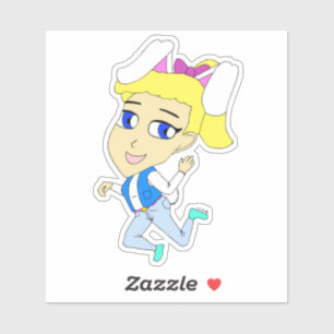 Pegatina chibi bunnygirl