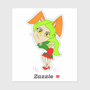 Pegatina chibi bunnygirl