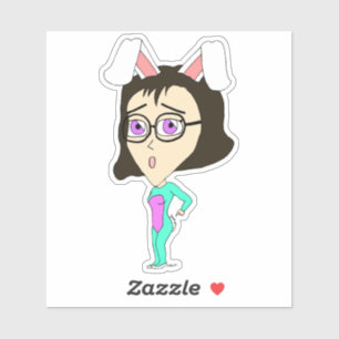 Pegatina chibi bunnygirl