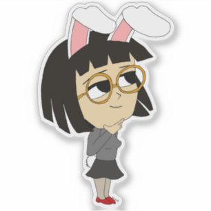 Pegatina chibi bunnygirl