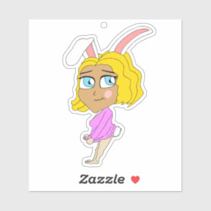Pegatina chibi bunnygirl