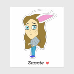 Pegatina chibi bunnygirl