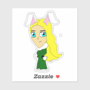 Pegatina chibi bunnygirl