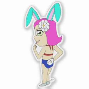 Pegatina chibi bunnygirl