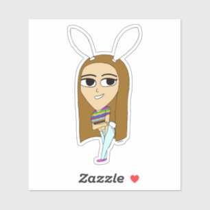 Pegatina chibi bunnygirl