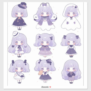 Pegatina Chibi en PoP PoP Art Personalizado-Pegatina de vin